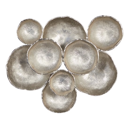 Silver Aluminum Contemporary Wall Décor